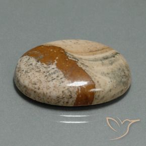 22.11 ct Multicolor Jasper Stone, Natural Jasper in Oval Cabochon Shape for Sale