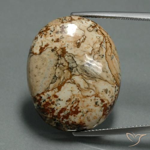 30.15ct Natural Multicolor Jasper, Oval, Opaque