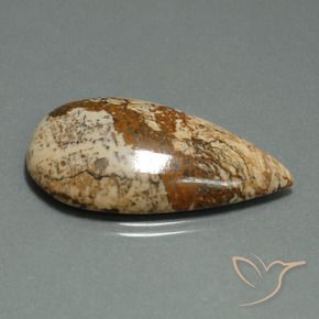 33.42 ct Multicolor Jasper Stone, Natural Jasper in Pear Cabochon Shape for Sale