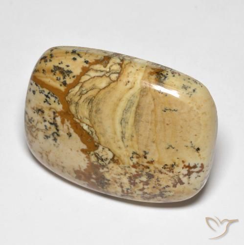 42.91 ct Multicolor Jasper Stone, Natural Jasper in Cushion Cabochon Shape for Sale