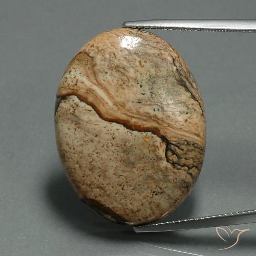 30.17ct Natural Multicolor Jasper, Oval, Opaque