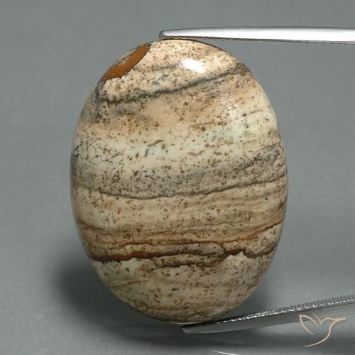 40.60ct Natural Multicolor Jasper, Oval, Opaque
