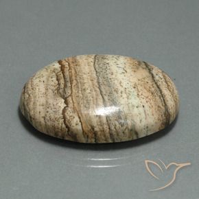 40.60 ct Multicolor Jasper Stone, Natural Jasper in Oval Cabochon Shape for Sale