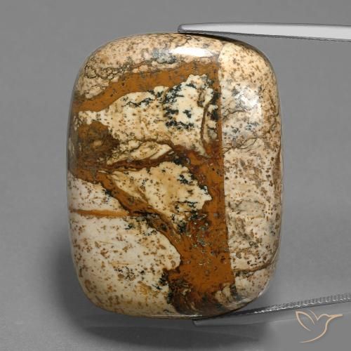 58.74 ct Cushion Jasper, 31.5 x 25 mm From Indonesia, Photo A