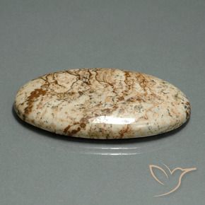 44.26 ct Multicolor Jasper Stone, Natural Jasper in Oval Cabochon Shape for Sale
