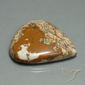 50.96 ct Multicolor Jasper Stone, Natural Jasper in Pear Cabochon Shape for Sale