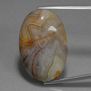30.81 ct Multicolor Jasper Gemstone, Jasper Gem in Oval Cabochon Shape for Sale.