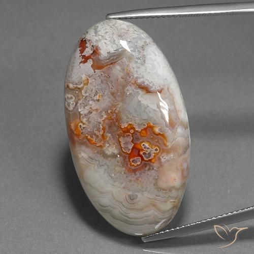 32.76ct Natural Multicolor Jasper, Oval, Opaque