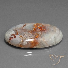 32.76 ct Multicolor Jasper Stone, Natural Jasper in Oval Cabochon Shape for Sale