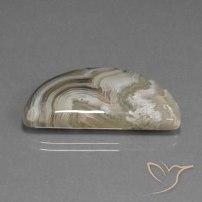 21.13 ct Multicolor Jasper Stone, Natural Jasper in Half Moon Cabochon Shape for Sale