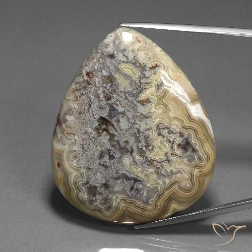62.40ct Natural Multicolor Jasper, Pear Shape, Opaque