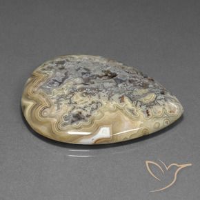 62.40 ct Multicolor Jasper Stone, Natural Jasper in Pear Cabochon Shape for Sale
