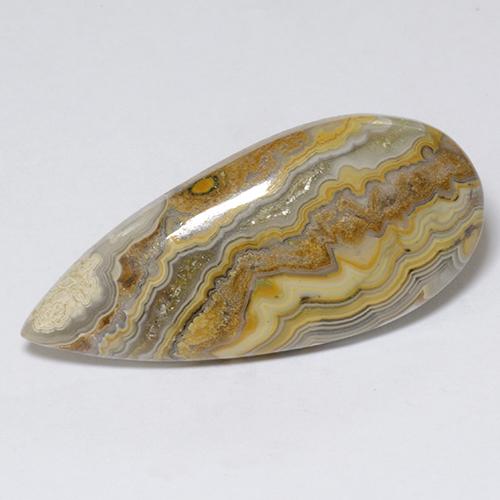 14.09 ct Multicolor Jasper Stone, Natural Jasper in Pear Cabochon Shape for Sale