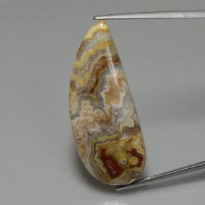 Multicolor Jasper Gem - 19ct Half Heart Cabochon (ID: 396543)