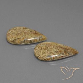 26.25 ctw Multicolor Jasper Stones, Natural Jasper in Pear Cabochon Shape for Sale