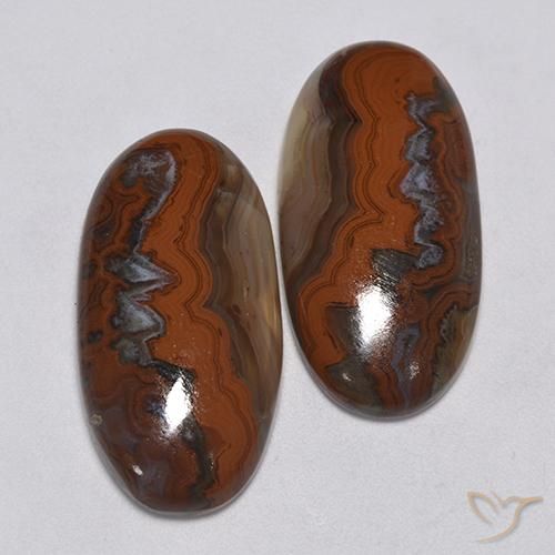 37.57 ctw Multicolor Jasper Stones, Natural Jasper in Oval Cabochon Shape for Sale