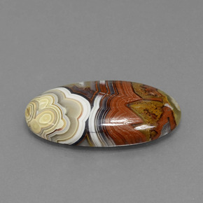 13.94 ct Multicolor Jasper Stone, Natural Jasper in Oval Cabochon Shape for Sale