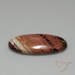 15.75 ct Multicolor Jasper Stone, Natural Jasper in Oval Cabochon Shape for Sale