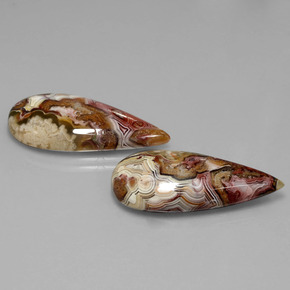 24.46 ct Multicolor Jasper Stone, Natural Jasper in Pear Cabochon Shape for Sale