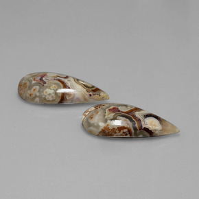 15.50 ct Multicolor Jasper Stone, Natural Jasper in Pear Cabochon Shape for Sale