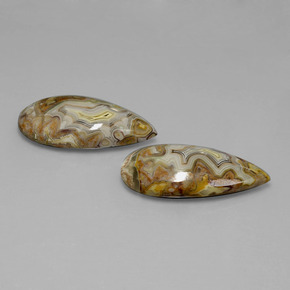 22.75 ctw Multicolor Jasper Stones, Natural Jasper in Pear Cabochon Shape for Sale