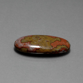 14.86 ct Multicolor Jasper Stone, Natural Jasper in Oval Cabochon Shape for Sale