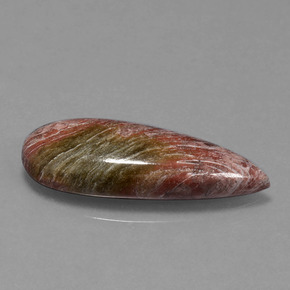 5.92 ct Multicolor Jasper Stone, Natural Jasper in Pear Cabochon Shape for Sale