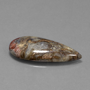 8.46 ct Multicolor Jasper Stone, Natural Jasper in Pear Cabochon Shape for Sale