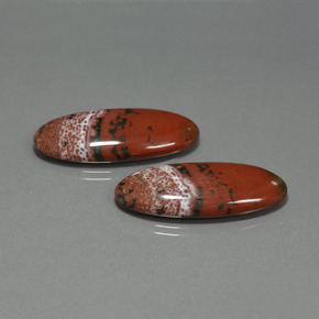 33.98 ctw Multicolor Jasper Stones, Natural Jasper in Oval Cabochon Shape for Sale