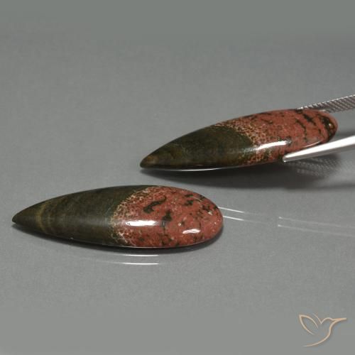 Jasper Gemstones in 34.8 x 13.7 mm Size for Sale, Jasper Stones in Multicolor Color