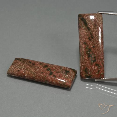 27.78 ct Baguette Jasper, 29.5 x 11 mm From Indonesia, Photo A