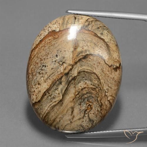 45.92ct Natural Multicolor Jasper, Oval, Opaque