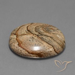 45.92 ct Multicolor Jasper Stone, Natural Jasper in Oval Cabochon Shape for Sale
