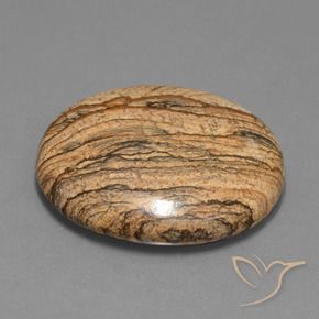 48.53 ct Multicolor Jasper Stone, Natural Jasper in Oval Cabochon Shape for Sale