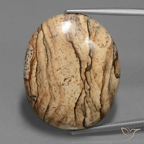 41.04ct Natural Multicolor Jasper, Oval, Opaque, Photo A
