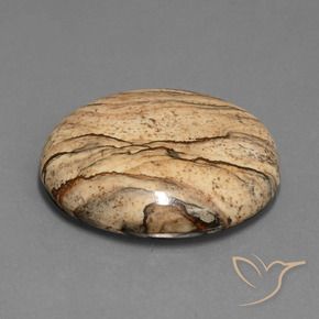 41.04 ct Multicolor Jasper Stone, Natural Jasper in Oval Cabochon Shape for Sale