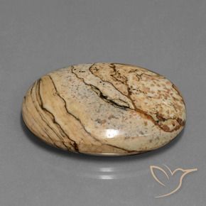 35.84 ct Multicolor Jasper Stone, Natural Jasper in Oval Cabochon Shape for Sale