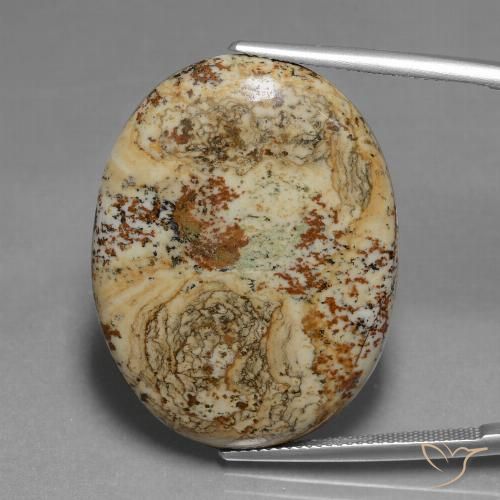 37.65ct Natural Multicolor Jasper, Oval, Opaque