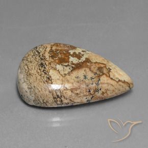 26.55 ct Multicolor Jasper Stone, Natural Jasper in Pear Cabochon Shape for Sale