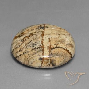 37.82 ct Multicolor Jasper Stone, Natural Jasper in Oval Cabochon Shape for Sale