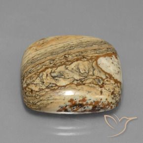 38.72 ct Multicolor Jasper Stone, Natural Jasper in Cushion Cabochon Shape for Sale