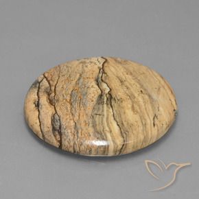 33.71 ct Multicolor Jasper Stone, Natural Jasper in Oval Cabochon Shape for Sale