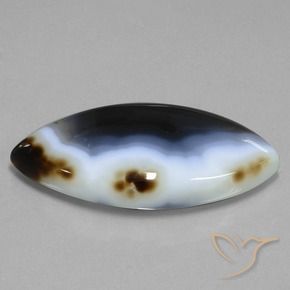 49.54 ct Multicolor Jasper Stone, Natural Jasper in Marquise Cabochon Shape for Sale