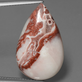 15.54 ct Multicolor Jasper Gemstone, Jasper Gem in Pear Cabochon Shape for Sale.