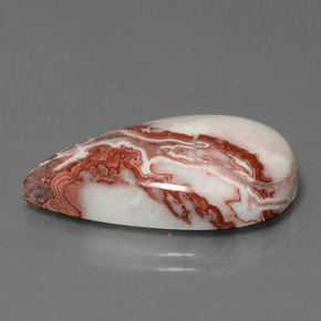 15.54 ct Multicolor Jasper Stone, Natural Jasper in Pear Cabochon Shape for Sale