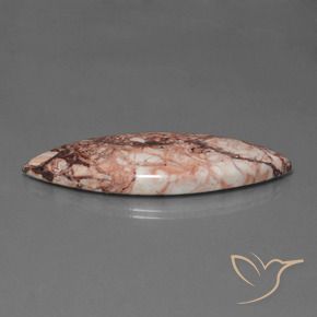 38.36 ct Multicolor Jasper Stone, Natural Jasper in Marquise Cabochon Shape for Sale