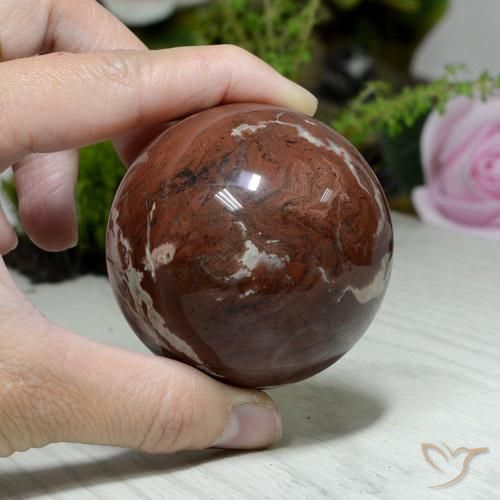 Brown Jasper Ball Shape Palm Stone Cabochon Gemstone Home Decor Natural Jasper Gemstone Reiki Healing Minerals 37.00 MM 102.32 Gram