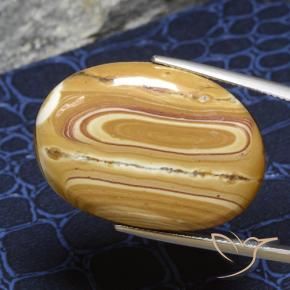 29.31 ct Multicolor Jasper Stone, Natural Jasper in Oval Cabochon Shape for Sale