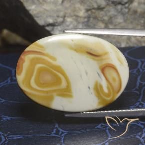20.47 ct Multicolor Jasper Stone, Natural Jasper in Oval Cabochon Shape for Sale