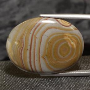 マルチカラー ジャスパー 宝石 - 23.5ct オーバル カボション (ID: 469367)